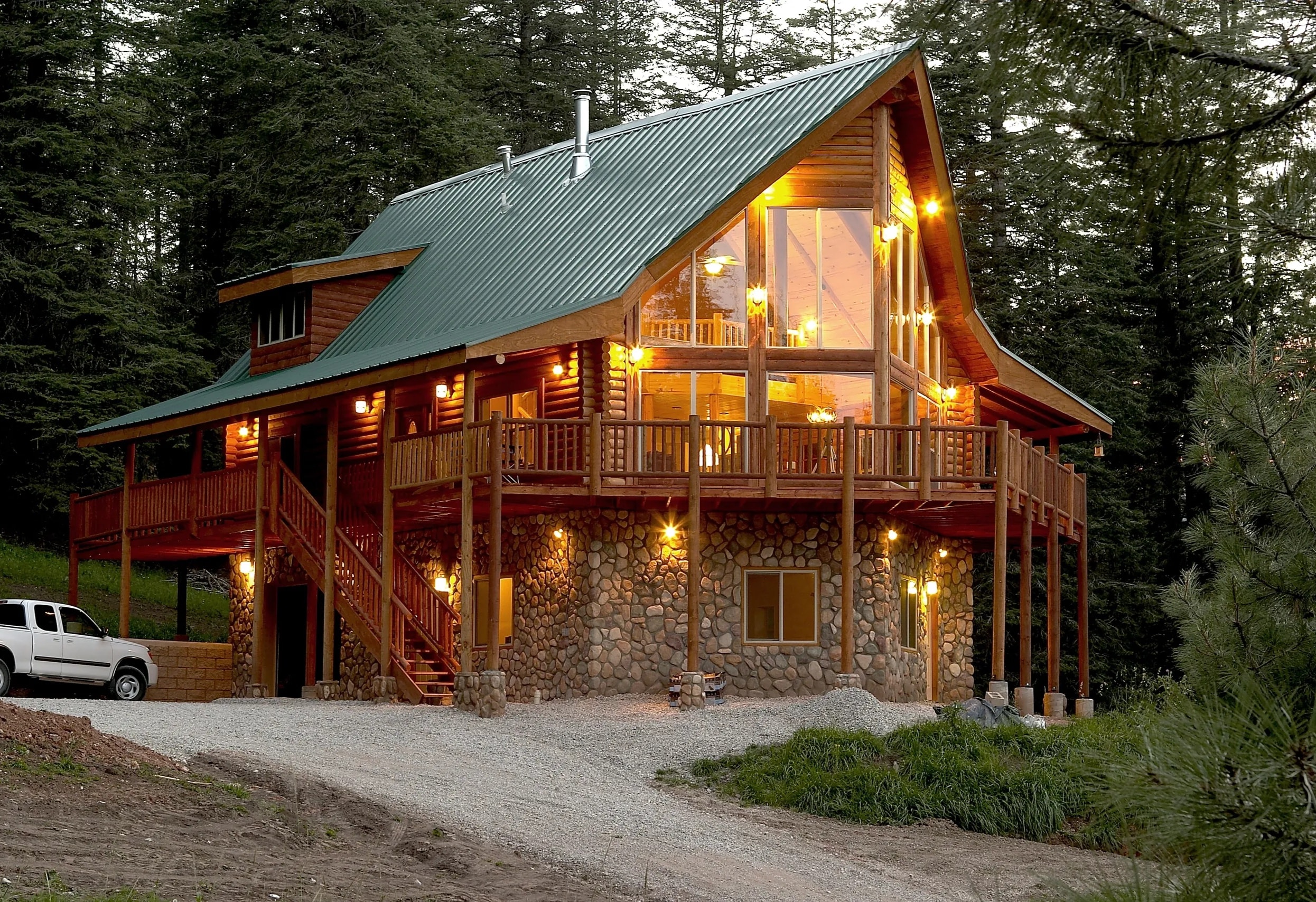 Metal Panel Roof — Mountain Cabin